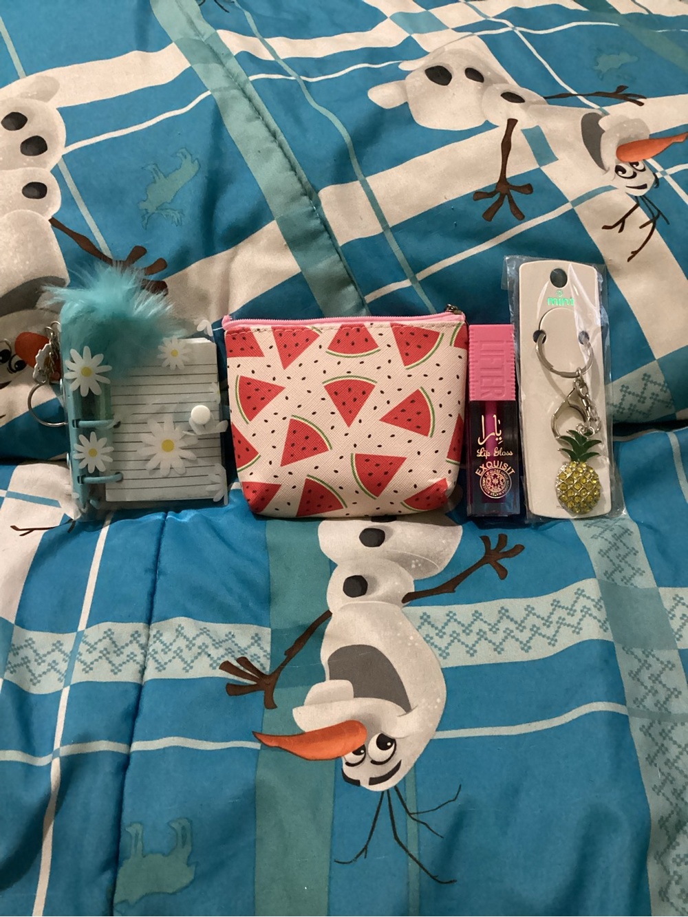 Cute 4 piece bundle with  Watermelon Print Coin Purse - Pink - Picture 2 of 7
